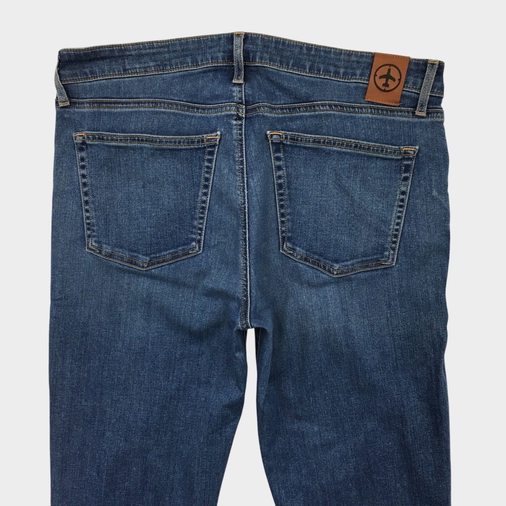 Aviator USA Fly Straight Vintage Indigo Denim Jeans Mens 31 Fits Like 33 Blue